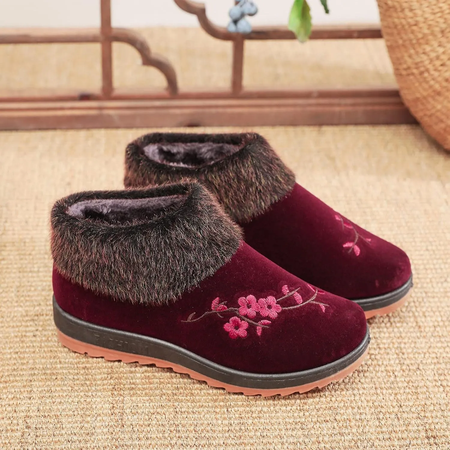 Winter Boots for Men Women's Snow Boots Size 8.5 Furry Boots Duck Boots Women's Classic Mini Boots Winter Suede Anti-Slip Ankle Snow Boots of Today