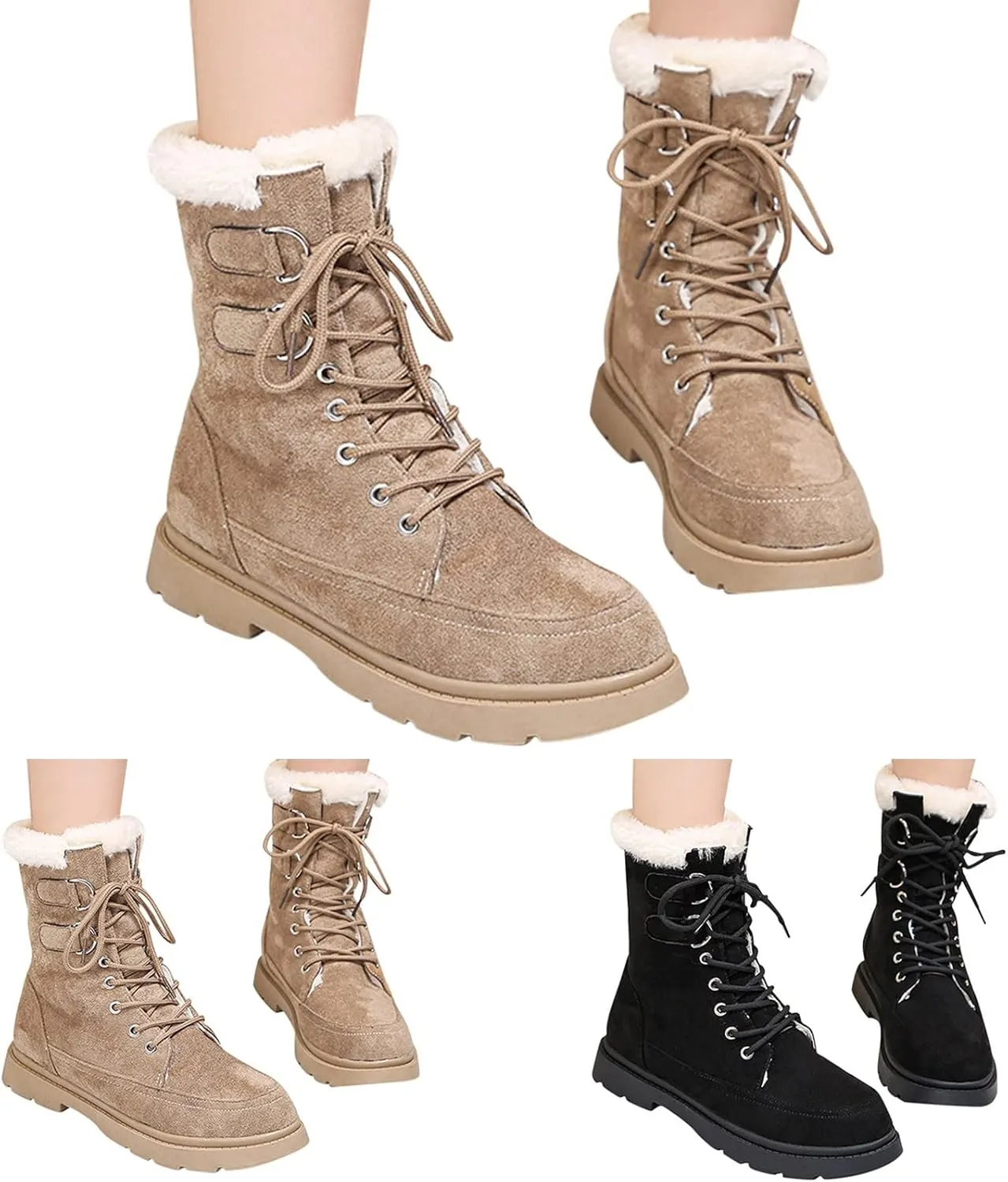 Winter Boots for Women Waterproof Size 12 Womens Black Winter Snow Boots Winter Work Boots for Women Waterproof Snow Zapatos De Mujer Para El Frio Y Nieve Botas Nieve Para Mujer
