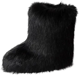 Winter Boots for Women Waterproof Snow Non Slip Slip on Womens Winter Boots Wide Feet Warm Winter Boots Women Knee High Mid Calf Winter Boots for Women Black Zapatos De Botas Para Nieve Para Mujer
