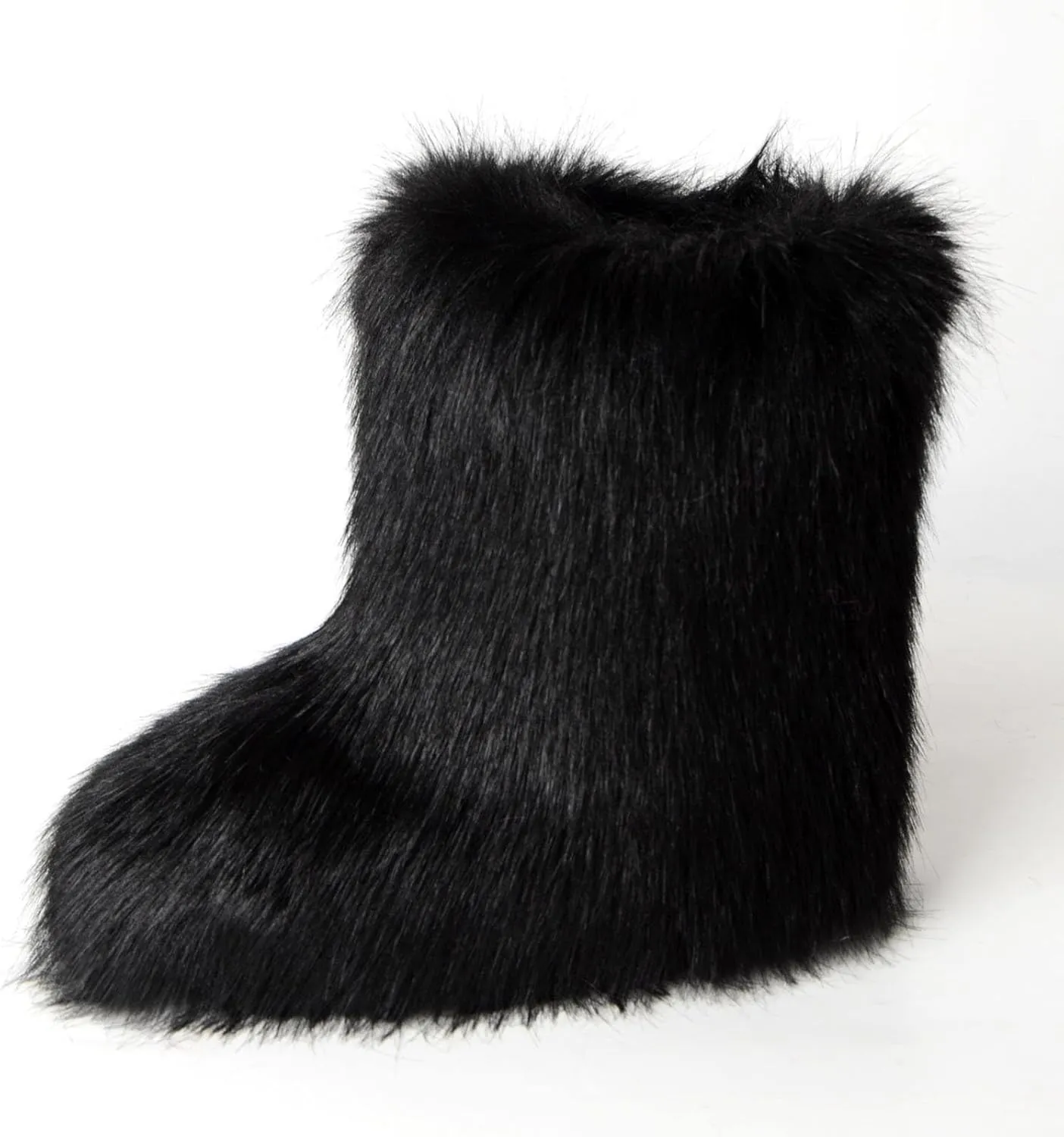 Winter Boots for Women Waterproof Snow Non Slip Slip on Womens Winter Boots Wide Feet Warm Winter Boots Women Knee High Mid Calf Winter Boots for Women Black Zapatos De Botas Para Nieve Para Mujer