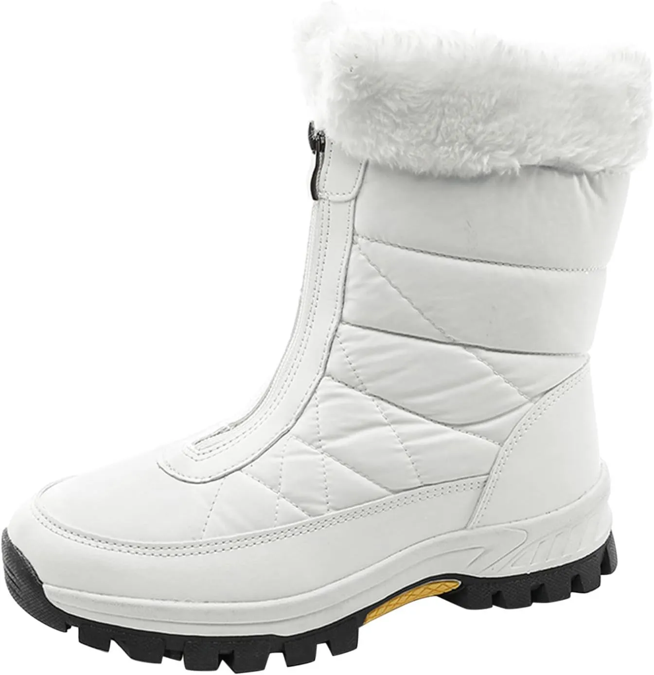 Winter Boots for Women Waterproof Snow Wide Calf Snow Boots for Women Cute Ankle Women's Leather Winter Ankle Boots Mid Calf Snow Boots for Women Botas De Invierno Para Mujer Blancas