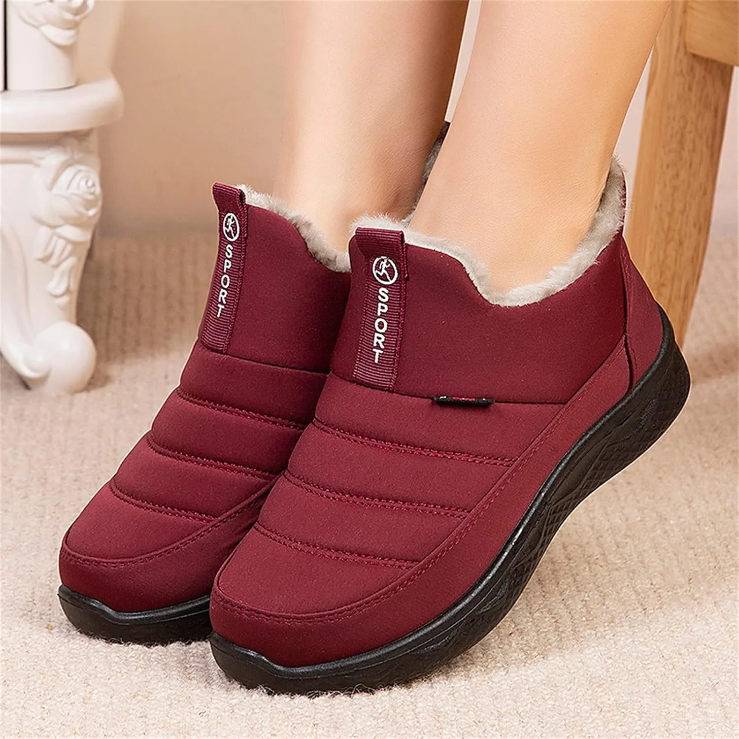 Winter Combat Boots for Women Waterproof Snow Non Slip Women's Short Snow Boots Cute Winter Boots for Women Waterproof Boots for Snowshoes Women Women Wide Calf Winter Boot