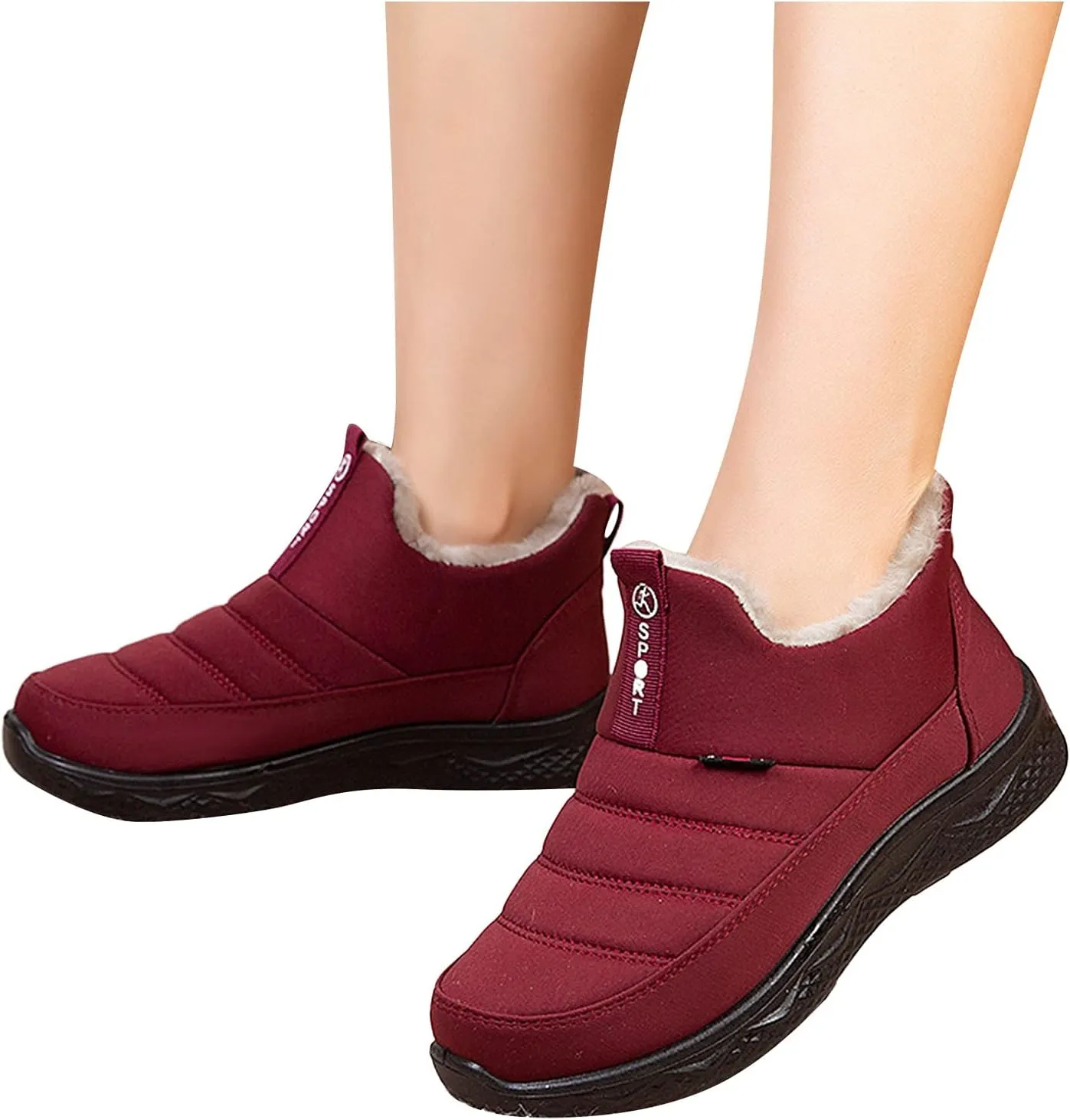Winter Combat Boots for Women Waterproof Snow Non Slip Women's Short Snow Boots Cute Winter Boots for Women Waterproof Boots for Snowshoes Women Women Wide Calf Winter Boot
