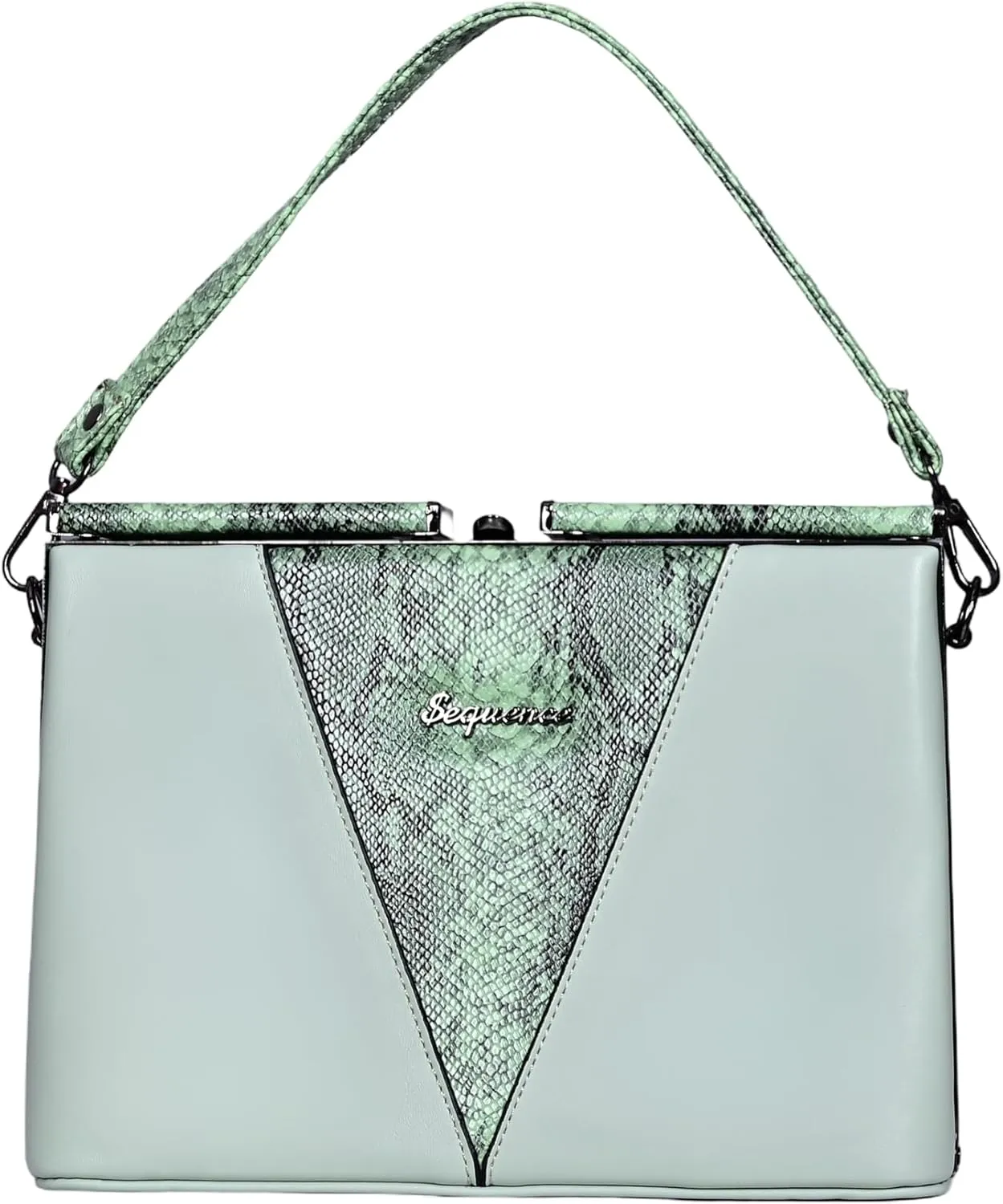 Women Vegan Leather handbags, Fashion Snake Printed crossbody Bags, Clutch Bags