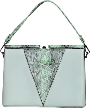 Women Vegan Leather handbags, Fashion Snake Printed crossbody Bags, Clutch Bags