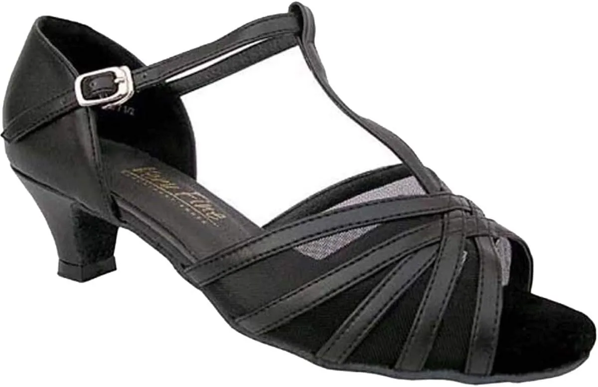 Women's Ballroom Dance Shoes Salsa Latin Practice Shoes 16612EB Comfortable-Very Fine 1.3" [Bundle of 5]