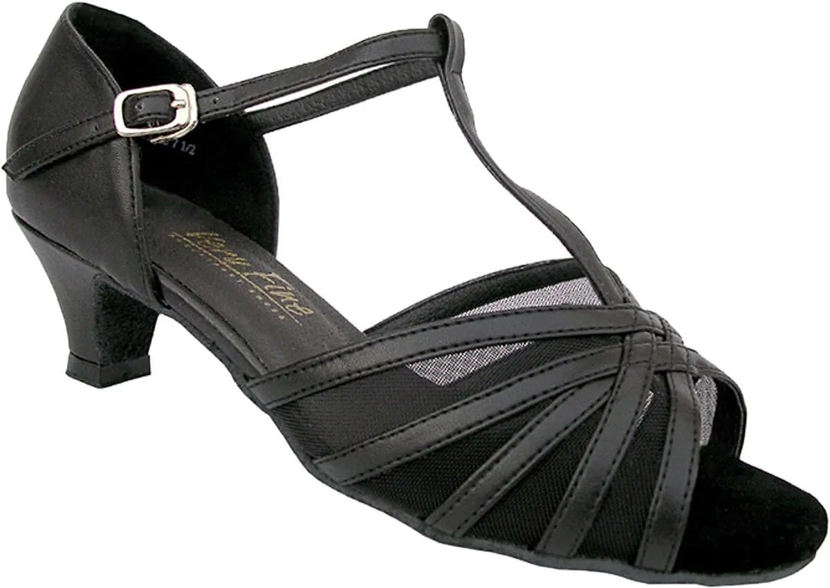 Women's Ballroom Dance Shoes Salsa Latin Practice Shoes 16612EB Comfortable-Very Fine 1.3" [Bundle of 5]
