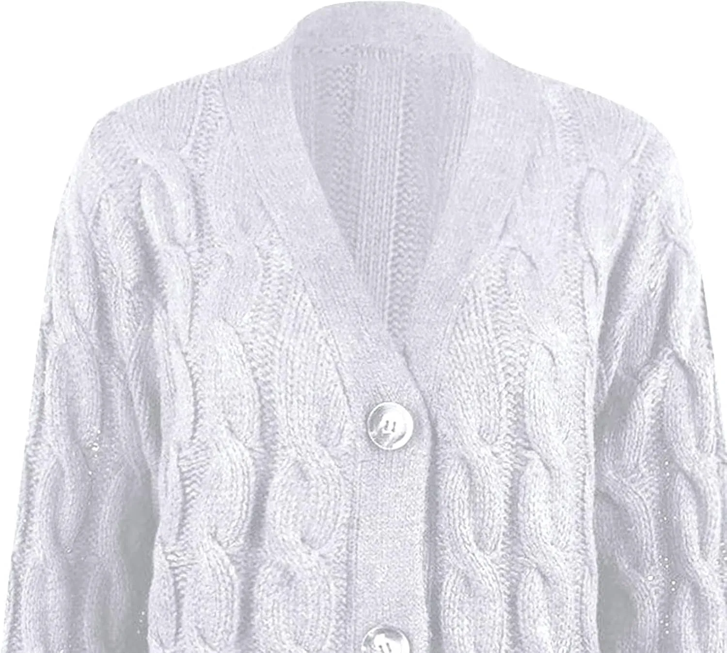 Womens Cardigan Sweaters Long Sleeve Button Down Cable Knit Cardigan Open Front Lightweight with Pockets Fall Cardigan