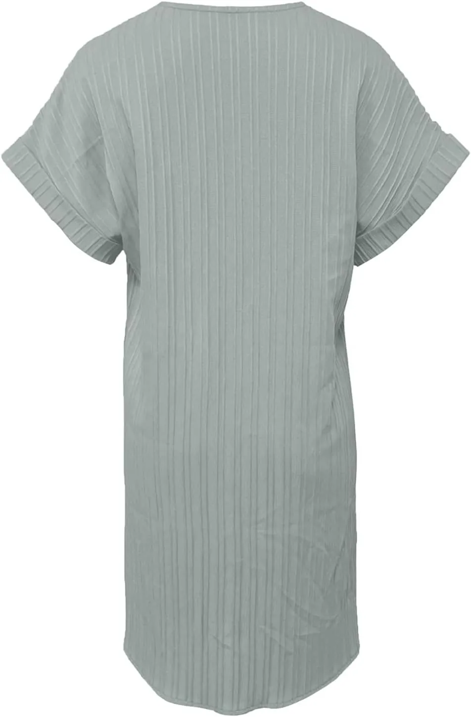 Women's Casual T Shirt Dress Summer V Neck Button Short Sleeve Dresses 2025 Mini Sundresses Linen Dress Women