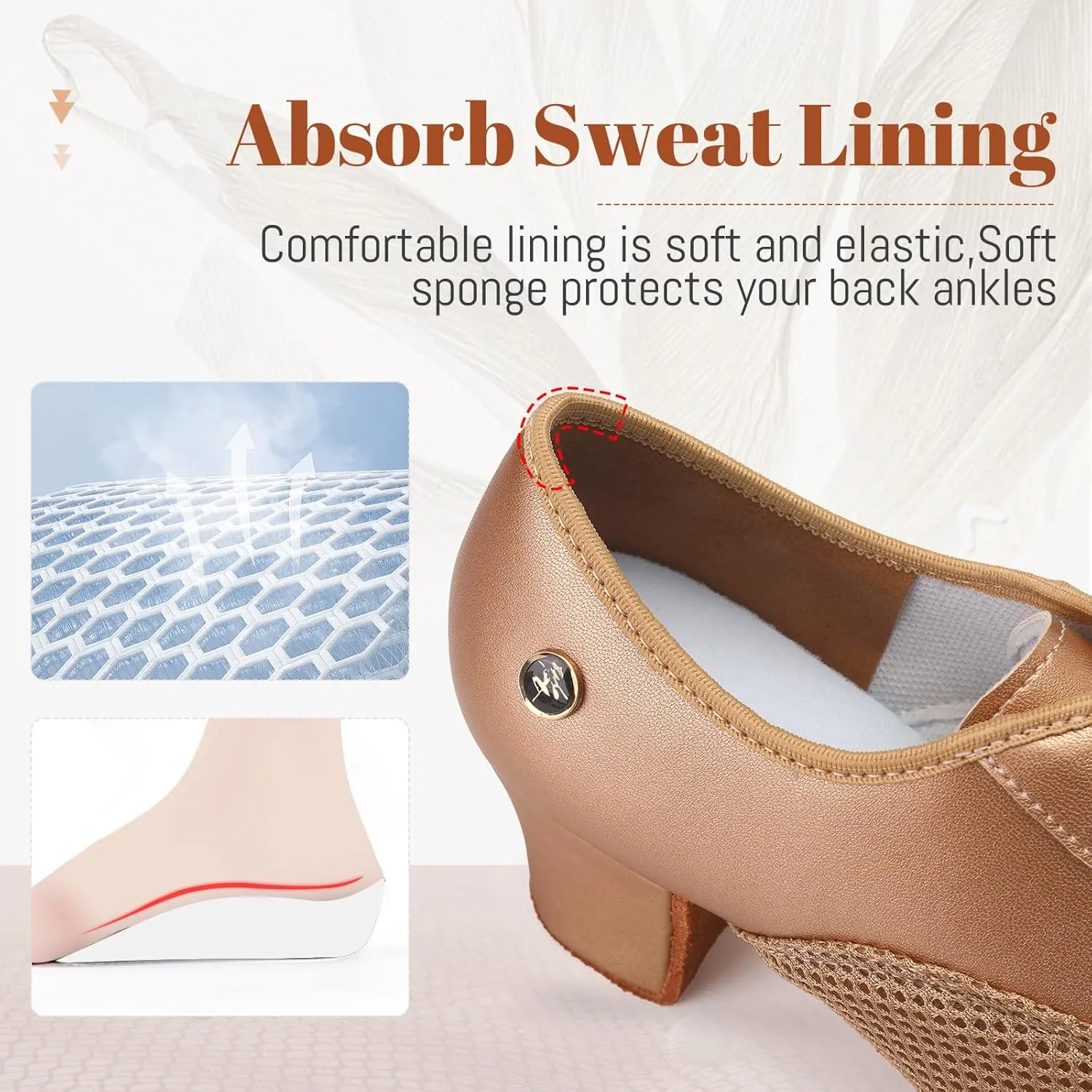 Women's Closed Toe Latin Dance Shoes Professional Salsa Modern Teaching Ballroom Practice Dance Shoes,Model RY-JTWX-Suede Sole-2" Heel