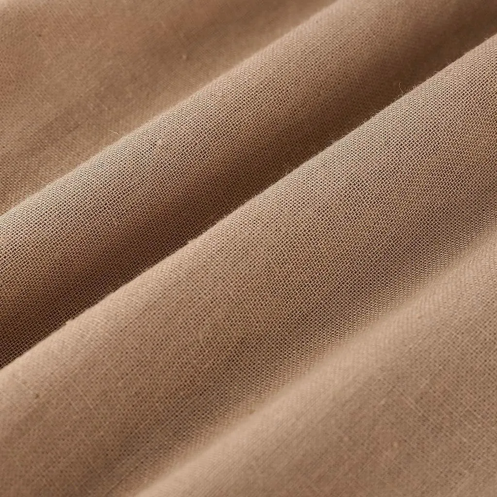 Women's Cotton Linen Harem Pants High Waisted Wide Leg Pants Casual Work Pants Summer Beach Pants Short Lounge Pants