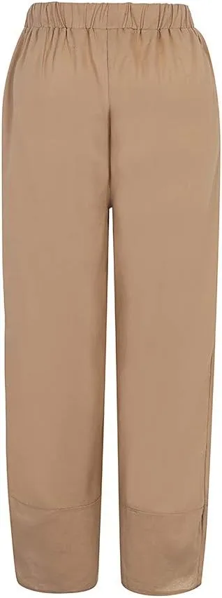 Women's Cotton Linen Harem Pants High Waisted Wide Leg Pants Casual Work Pants Summer Beach Pants Short Lounge Pants