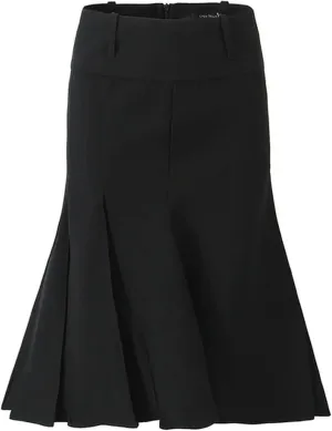 Women's Fashion Street Style Pleated Low Waist Midi Skirt Low Waist Chic Back Zip Skirt-as2-M(US2)