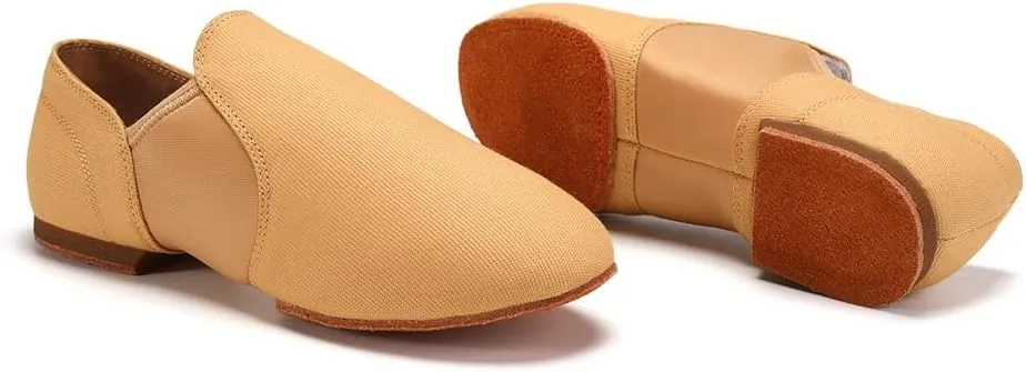 Women's Jazz Shoes Slip-on Dance Practice Shoes Ballroom Dance Flat Shoes