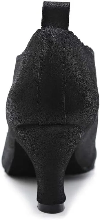 Women's Leather Closed Toe Modern Lace-up Latin Practice Professional Dance Shoes L229