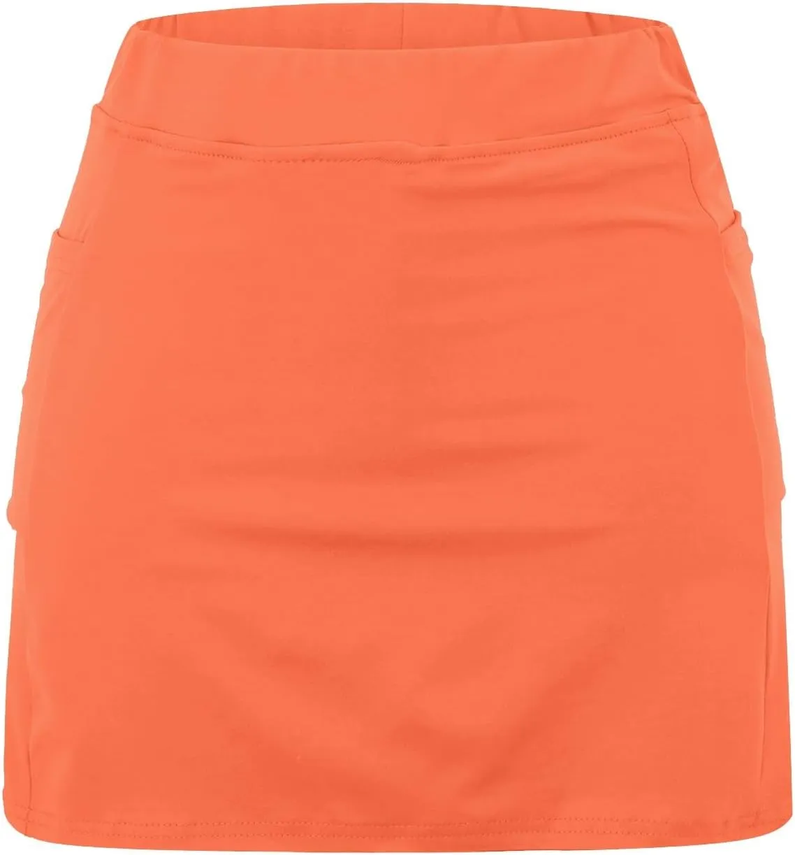 Women's Pocket Pants Solid Mid Waist Culottes Short Skirts Skinny Pants