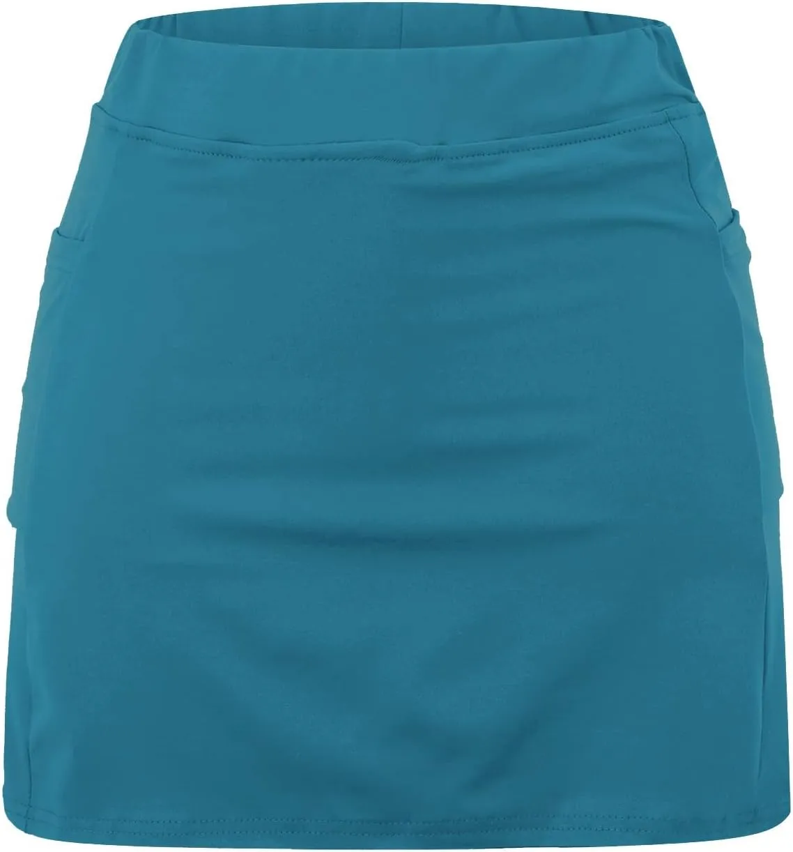 Women's Pocket Pants Solid Mid Waist Culottes Short Skirts Skinny Pants
