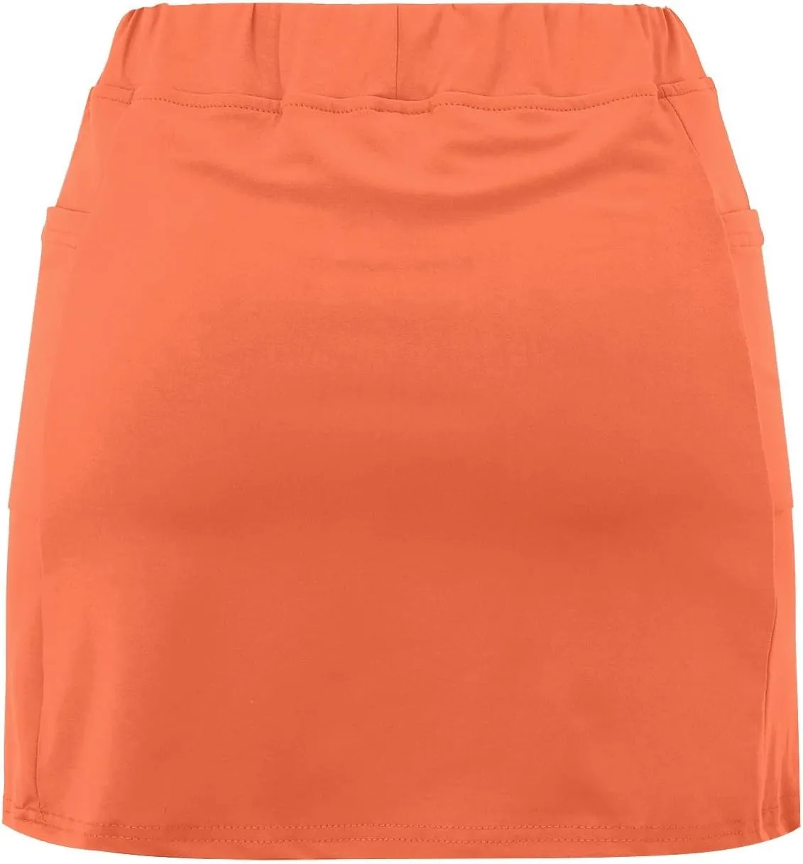 Women's Pocket Pants Solid Mid Waist Culottes Short Skirts Skinny Pants
