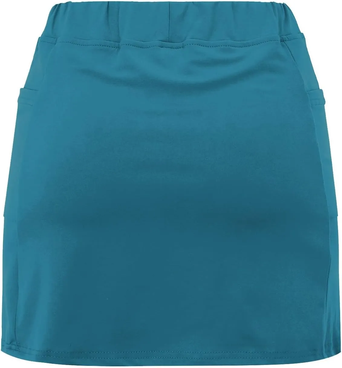 Women's Pocket Pants Solid Mid Waist Culottes Short Skirts Skinny Pants