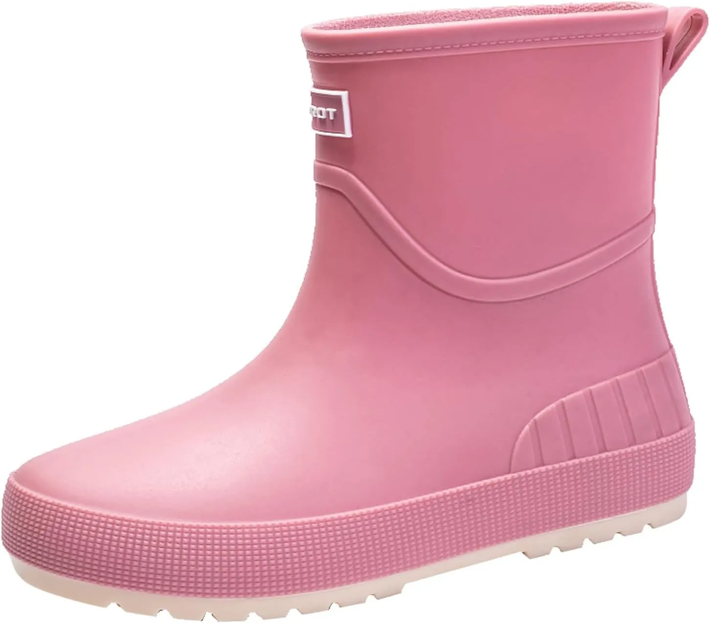 Womens Rubber Boots Waterproof Garden Shoes Slip On Rubber Boots Rainboots Boots Short Rain Boots Rubber Work Boots