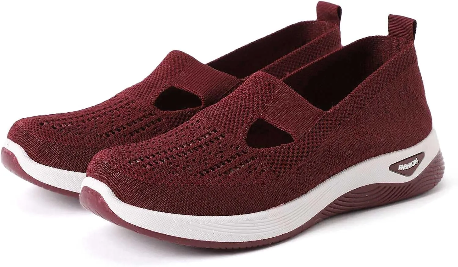 Women's Shoes,Woven Orthopedic Slip On Diabetic Foam Shoes Hands Free Breathable Go Walking Slip in Sneakers Arch Support
