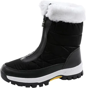 Womens Snow Boots Waterproof Insulated Wide Width Women's Tall Snow Boots Waterproof Women Winter Snow Boots Winter Boots for Women High Heels Botas De Invierno Para Mujer Con Peluche