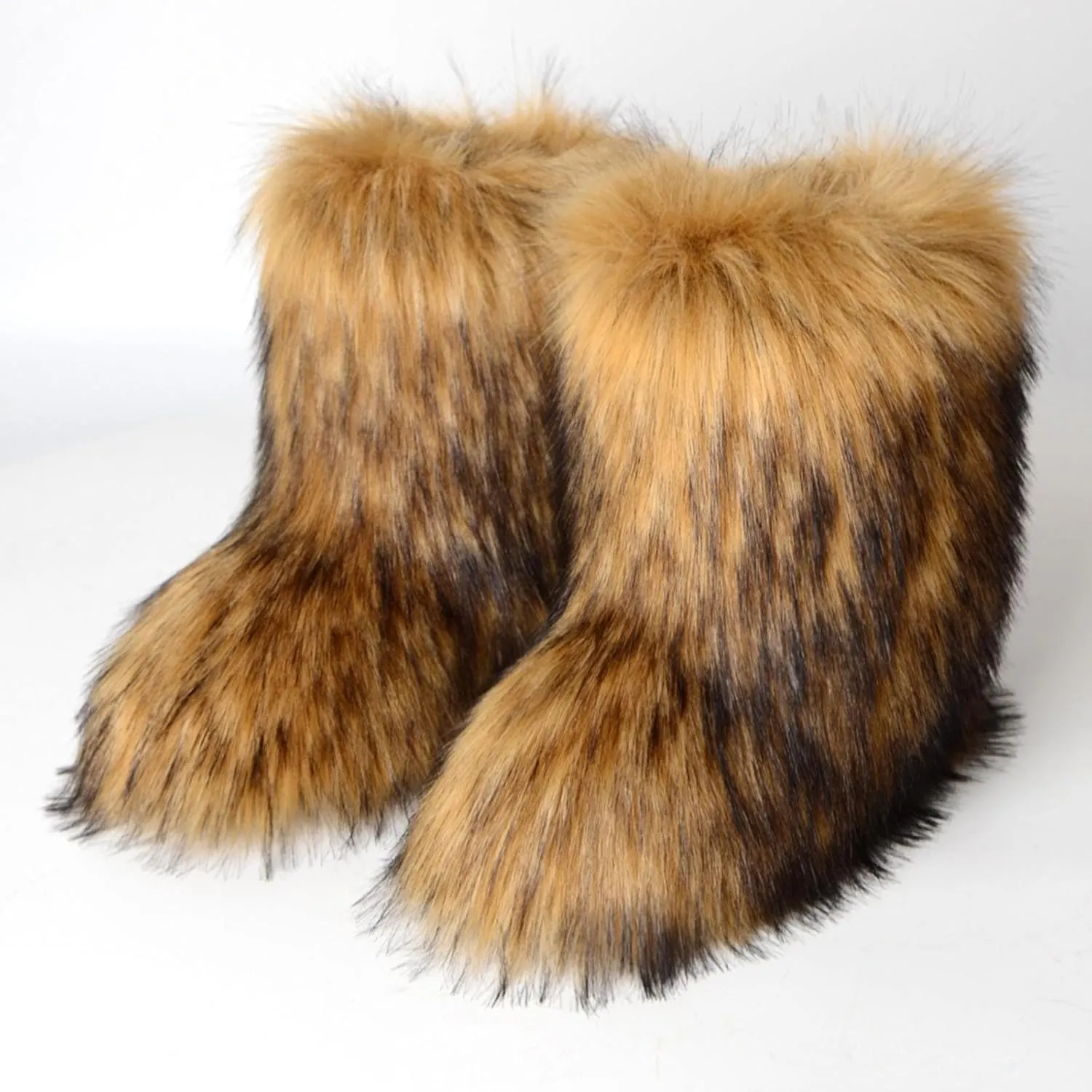 Womens Snow Boots Waterproof Wide Calf Womens Winter Snow Boots Warm Fur Lined Anti-Slip Ankle Women's Snow Boots Size 12 Women Waterproof Boots Walking Snow Shoes for Women