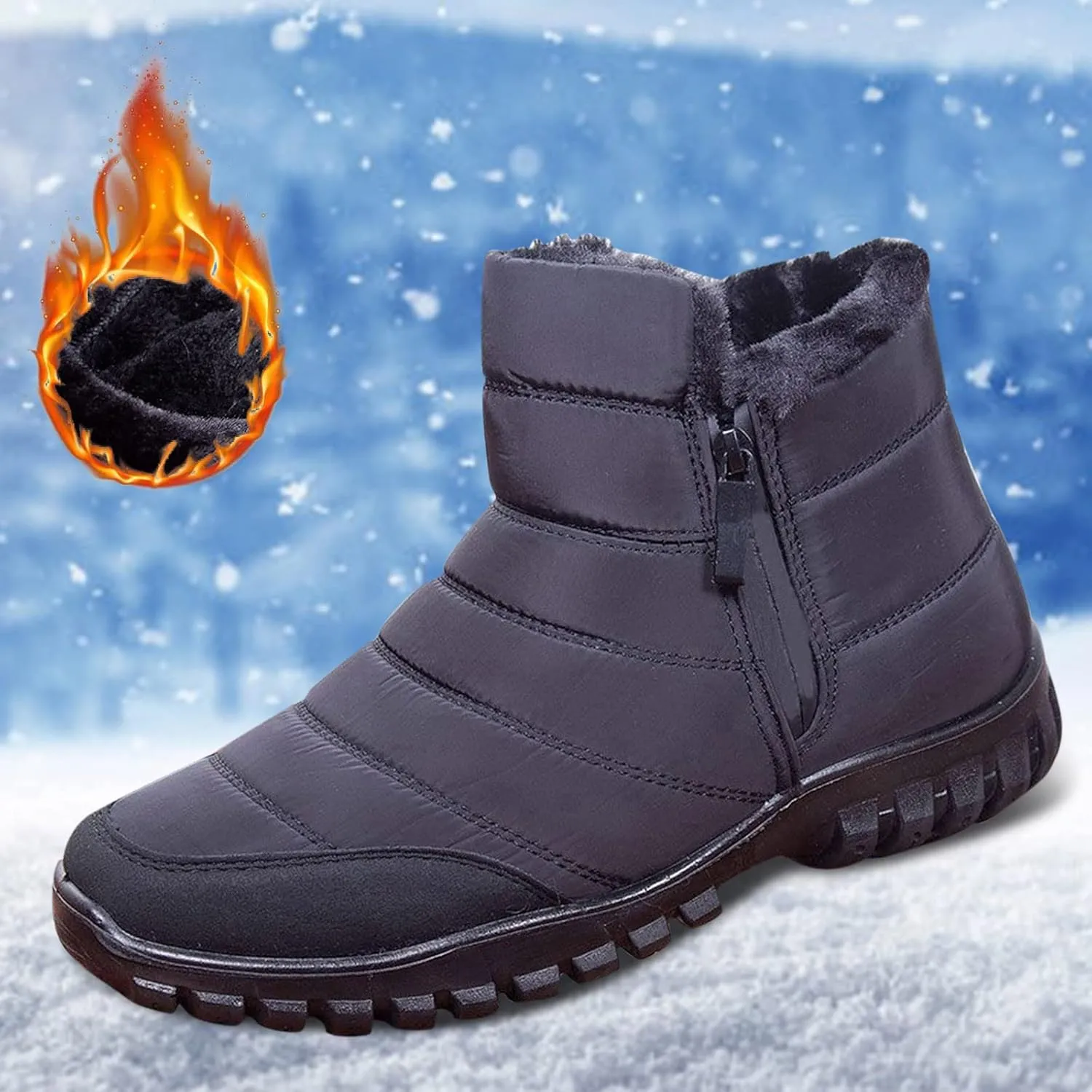 Womens Snow Boots Wide Calf Women's Size 8 Waterproof Snow Boots Women's Winter Shoes Warm Winter Boots Women Women Winter Boot of The Day