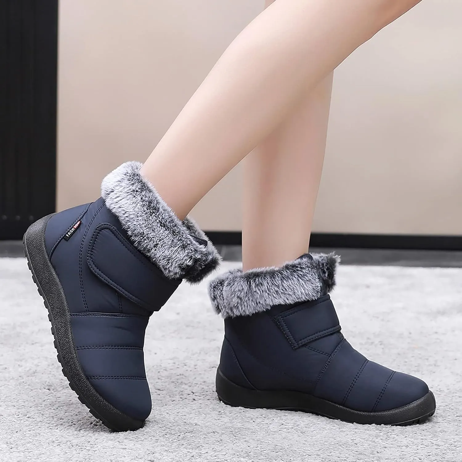 Womens Tall Snow Boots Waterproof Insulated Winter Ankle Dress Boots for Women Waterproof Snow Snow Boots Women Cute Women's Winter Ankle Booties Womens Leather Hiking Boots Waterproof