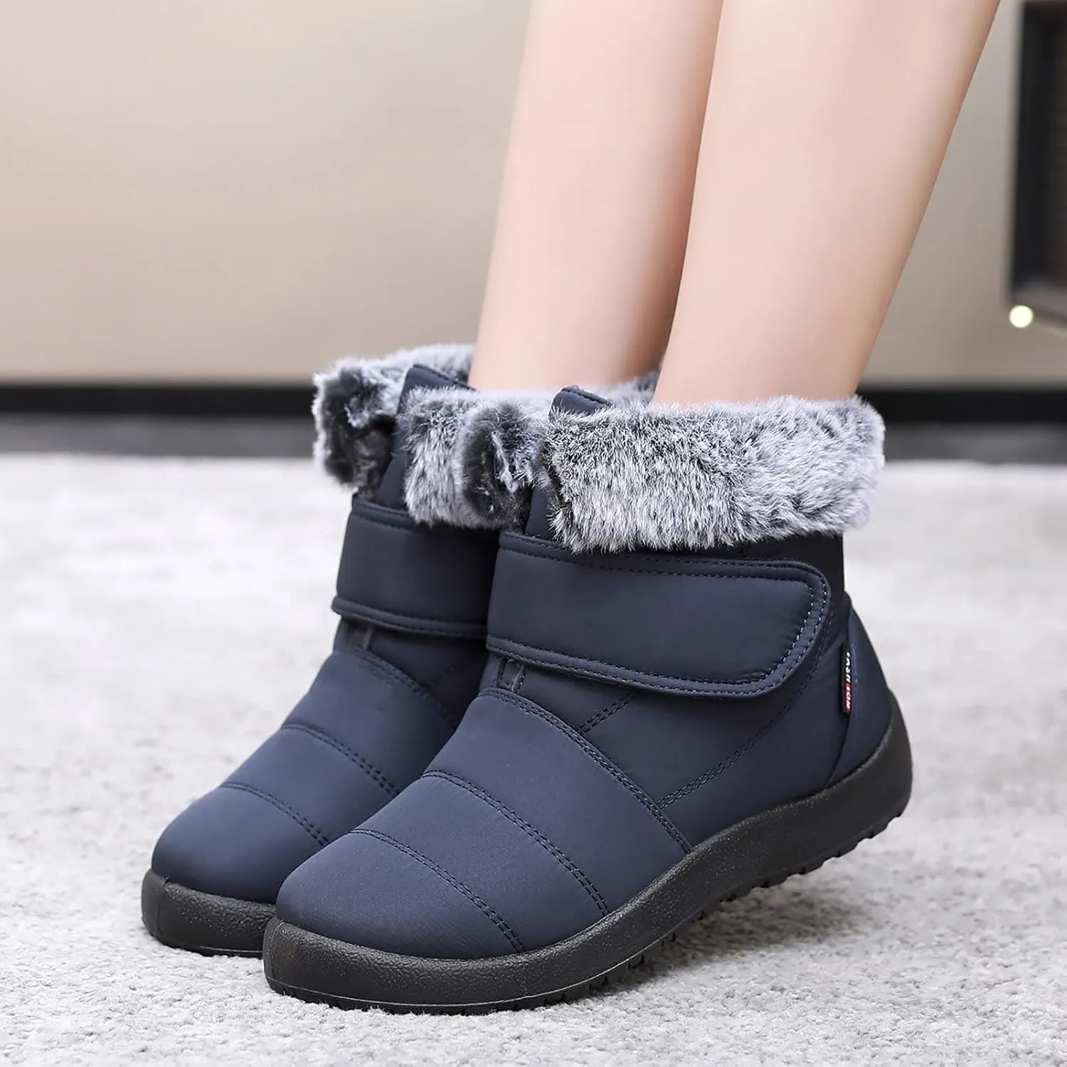 Womens Tall Snow Boots Waterproof Insulated Winter Ankle Dress Boots for Women Waterproof Snow Snow Boots Women Cute Women's Winter Ankle Booties Womens Leather Hiking Boots Waterproof