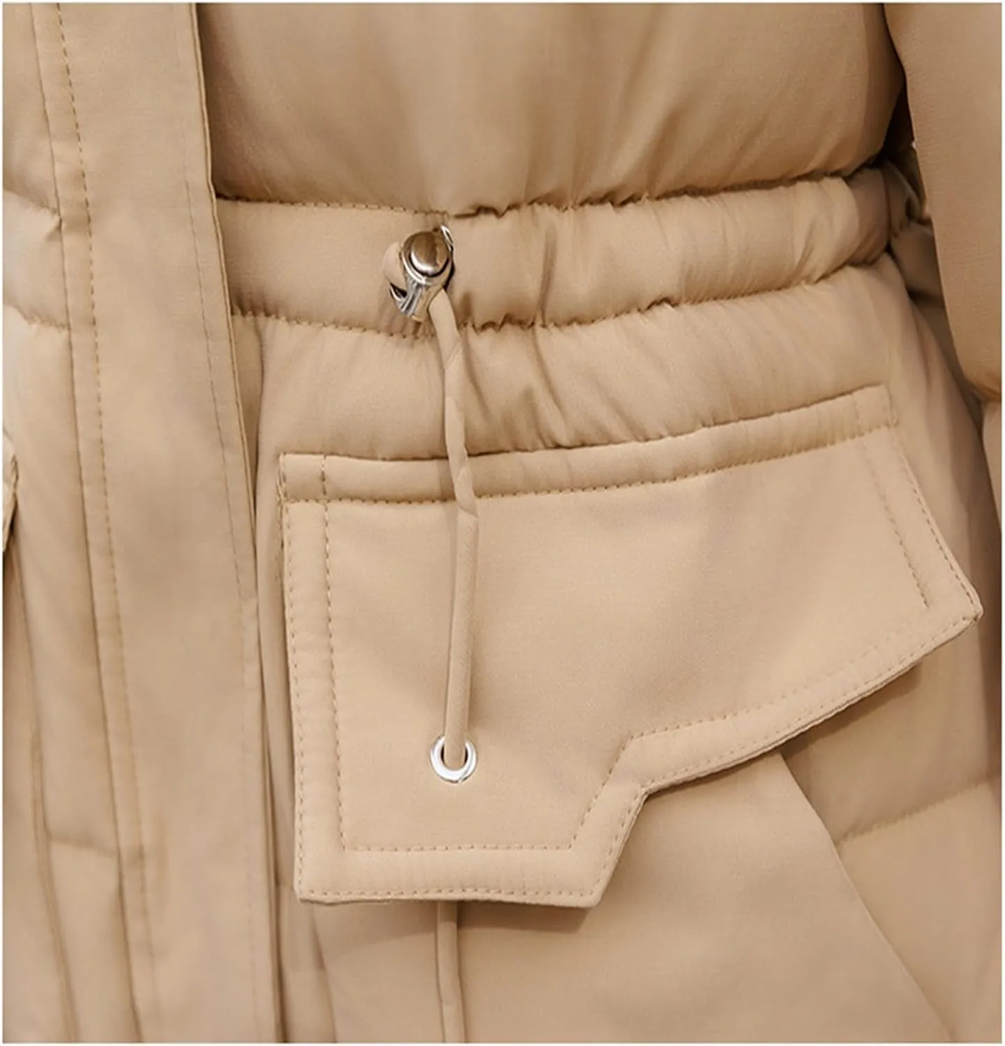 Women's Thickened Down Jacket Warm Winter Hooded Mid-Length Puffy Packable Jacket Puffer Down Coat Christmas Gifts