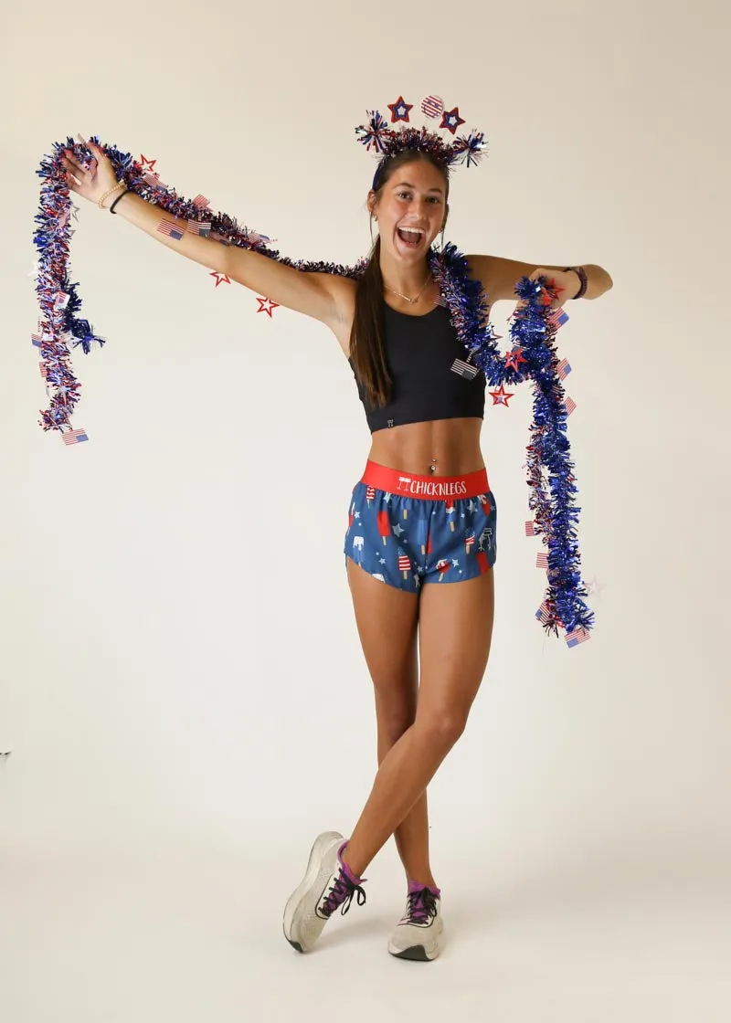 Women's USA Popsicles 1.5" Split Shorts