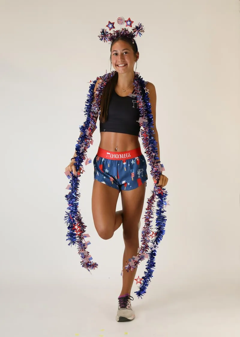 Women's USA Popsicles 1.5" Split Shorts