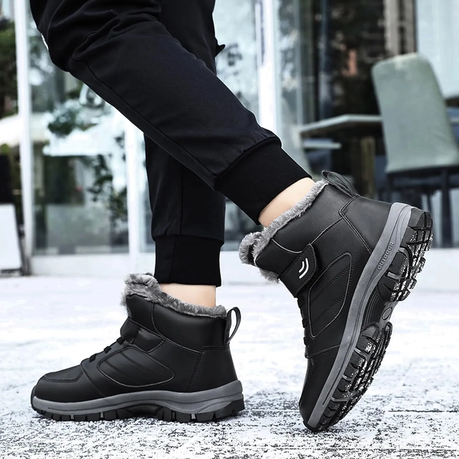 Womens Waterproof Snow Boots Size 8.5 Womens Winter Boots Fur Lined Slip ons Women's Leather Winter Ankle Boots Winter Boots for Women Wide Width Women's Tall Winter Dress Boots