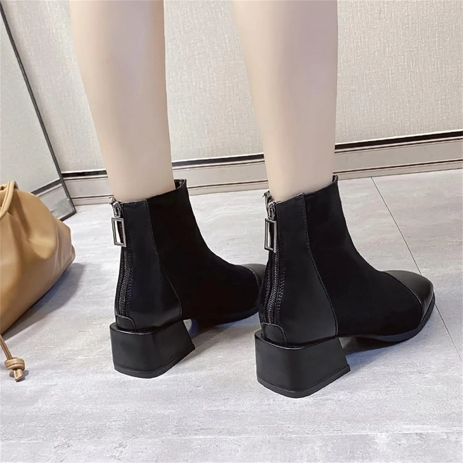 Womens Wide Width Western Booties And Ankle Boots Ankle Booties Womens Dress Boots Ankle Low Heel Shoe Boots for Women Low Heel Women's Navy Blue Ankle Boots