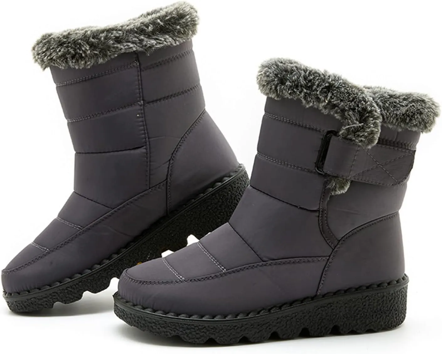 Womens Winter Boots Waterproof Fuzzy Boots Fleece Insulated Fur Boots Work Warm Outdoor Boots Teens Winter Boots