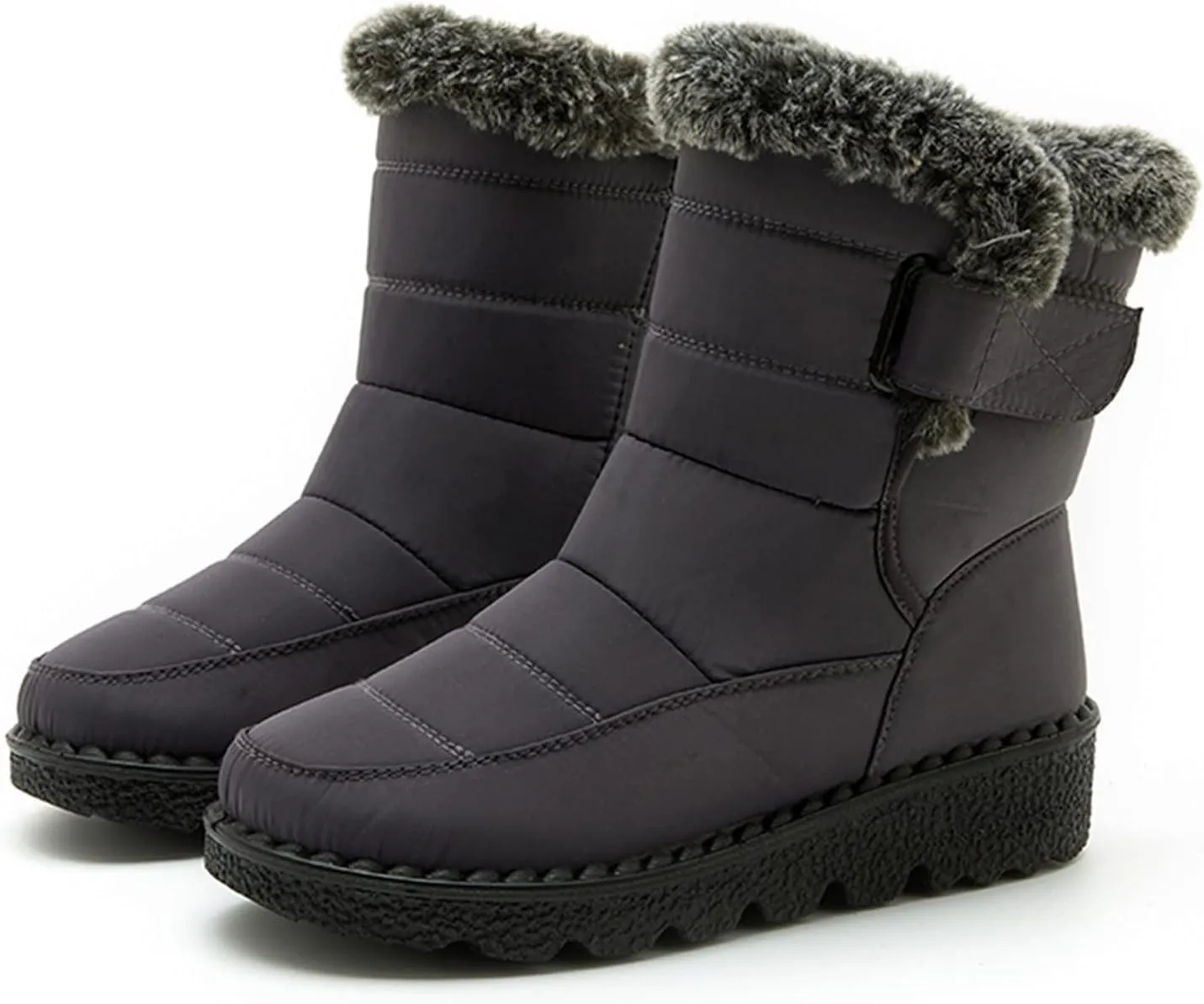 Womens Winter Boots Waterproof Fuzzy Boots Fleece Insulated Fur Boots Work Warm Outdoor Boots Teens Winter Boots