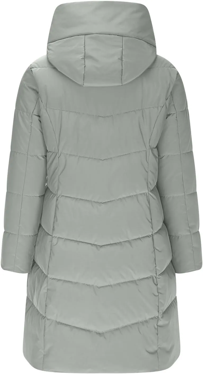 Womens Winter Coats Fleece Lined Down Jacket Thicken Puffer Coat Warm Quilted Jackets Heavyweight Button Outerwear