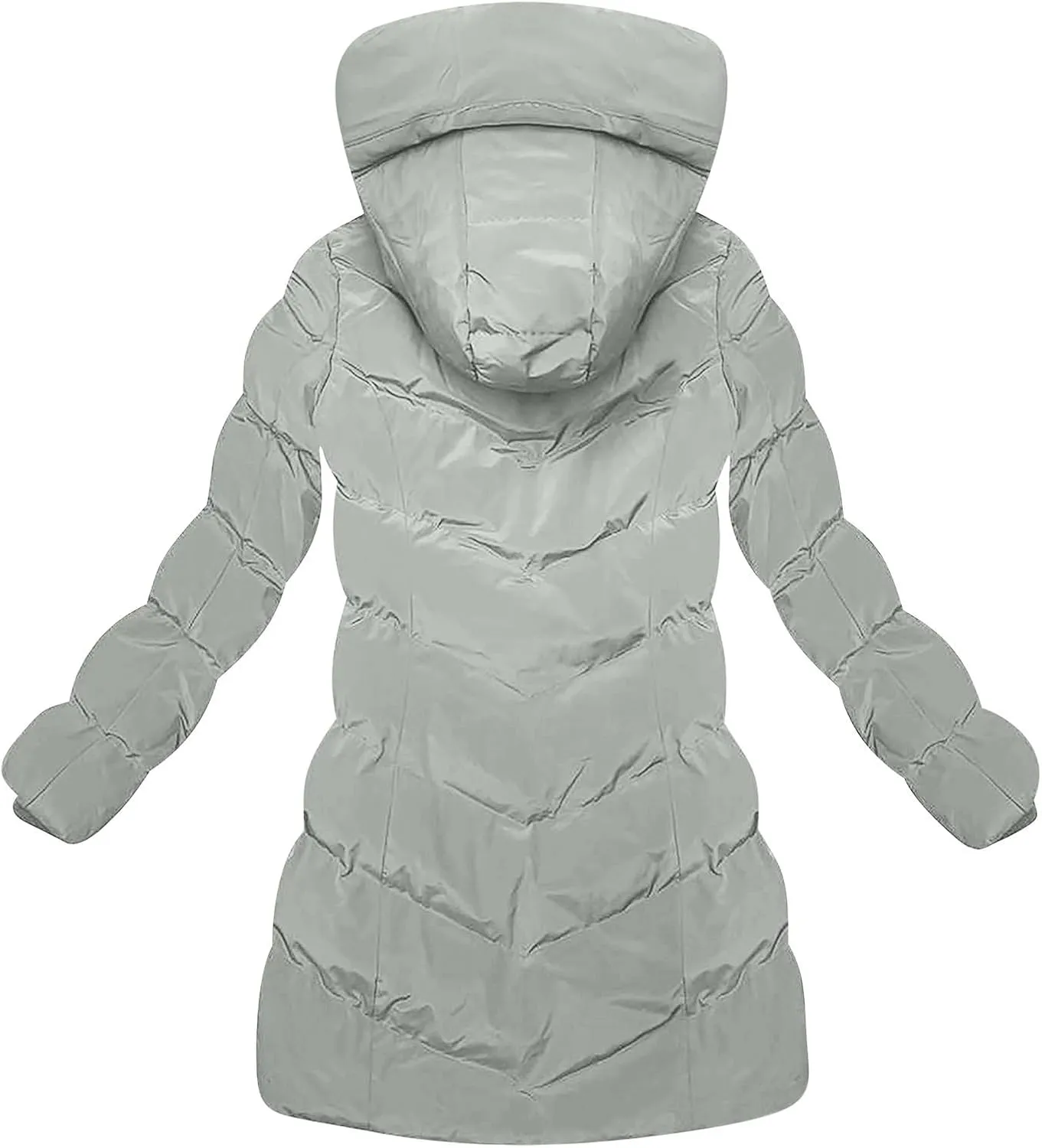 Womens Winter Coats Fleece Lined Down Jacket Thicken Puffer Coat Warm Quilted Jackets Heavyweight Button Outerwear