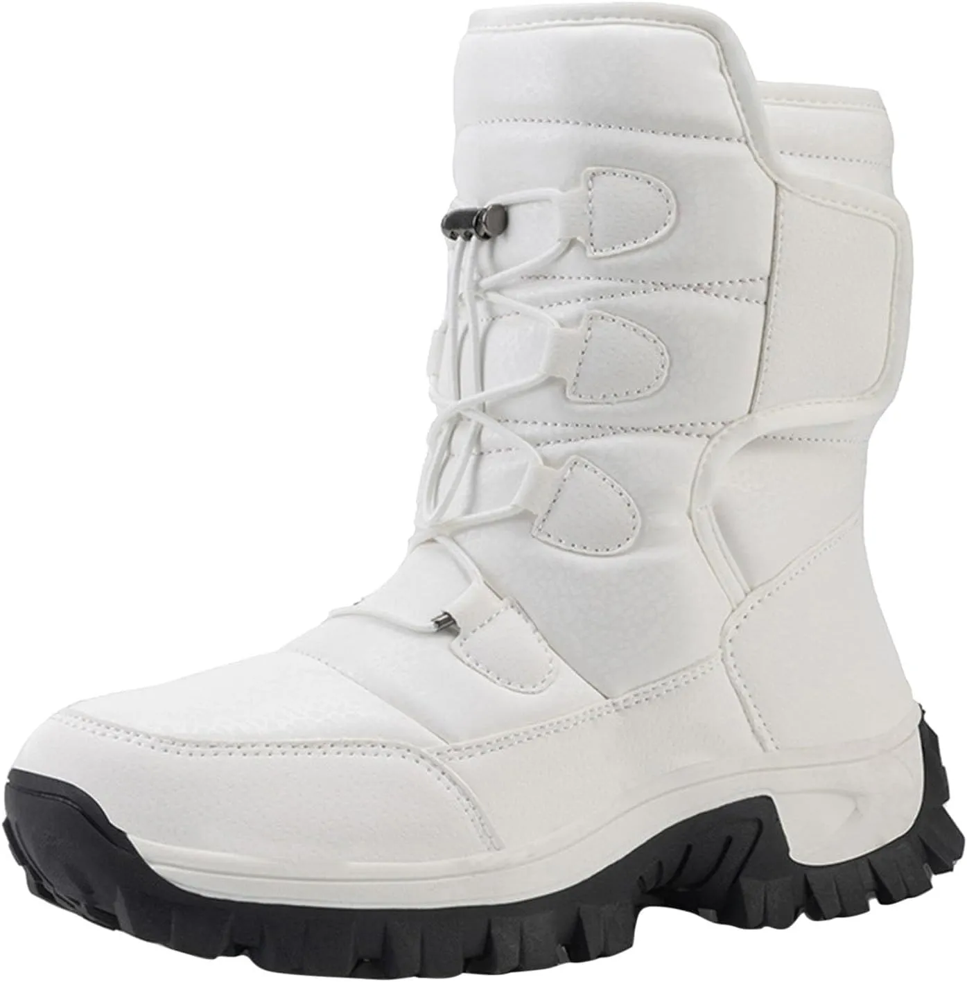 Womens Winter Snow Boots Waterproof Shoes Comfortable Hiking Tennis Booties Furry Mid Calf Fur Lined Winter Boots