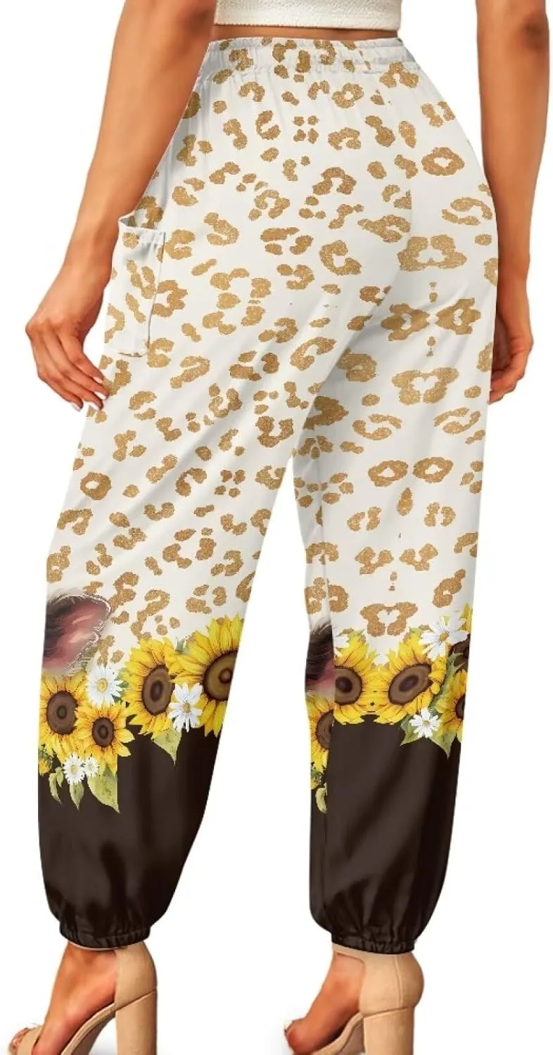 YEXIATODO Yoga Pants Athletic Gym Pants Joggers Sweatpants Women's Harem Pants Bloomer Pants Casual Loose Active Pants