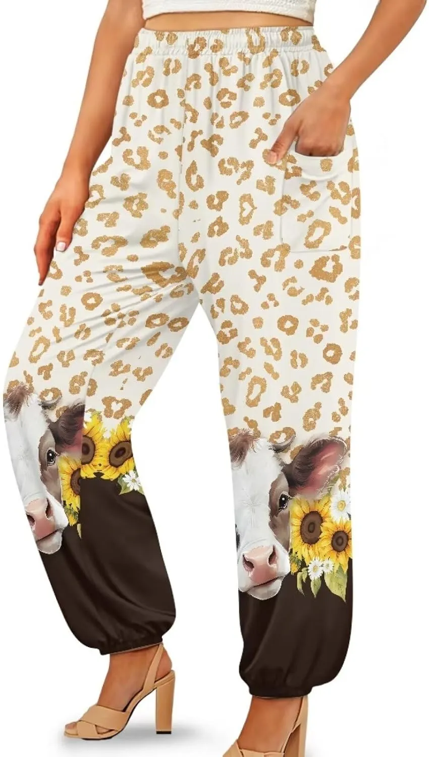 YEXIATODO Yoga Pants Athletic Gym Pants Joggers Sweatpants Women's Harem Pants Bloomer Pants Casual Loose Active Pants