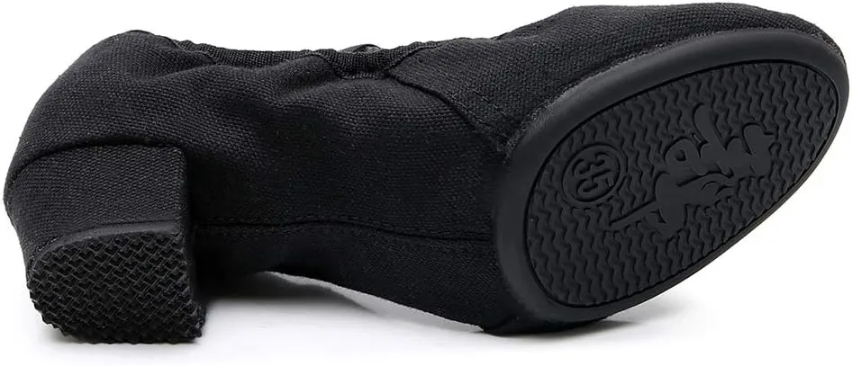 YKXLM Canvas Jazz Slip-On Dance Shoes for Adult Women,Model MFFBJSX