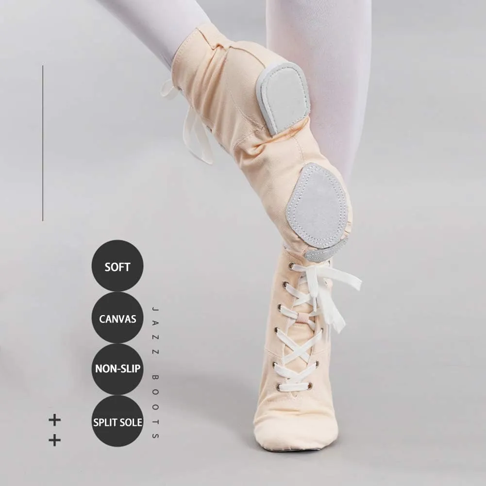 YKXLM Women's Breathable Canvas Jazz Dance Shoes Lady Latin Tango Ballroom Dance Shoes,Model TJGBFBJS