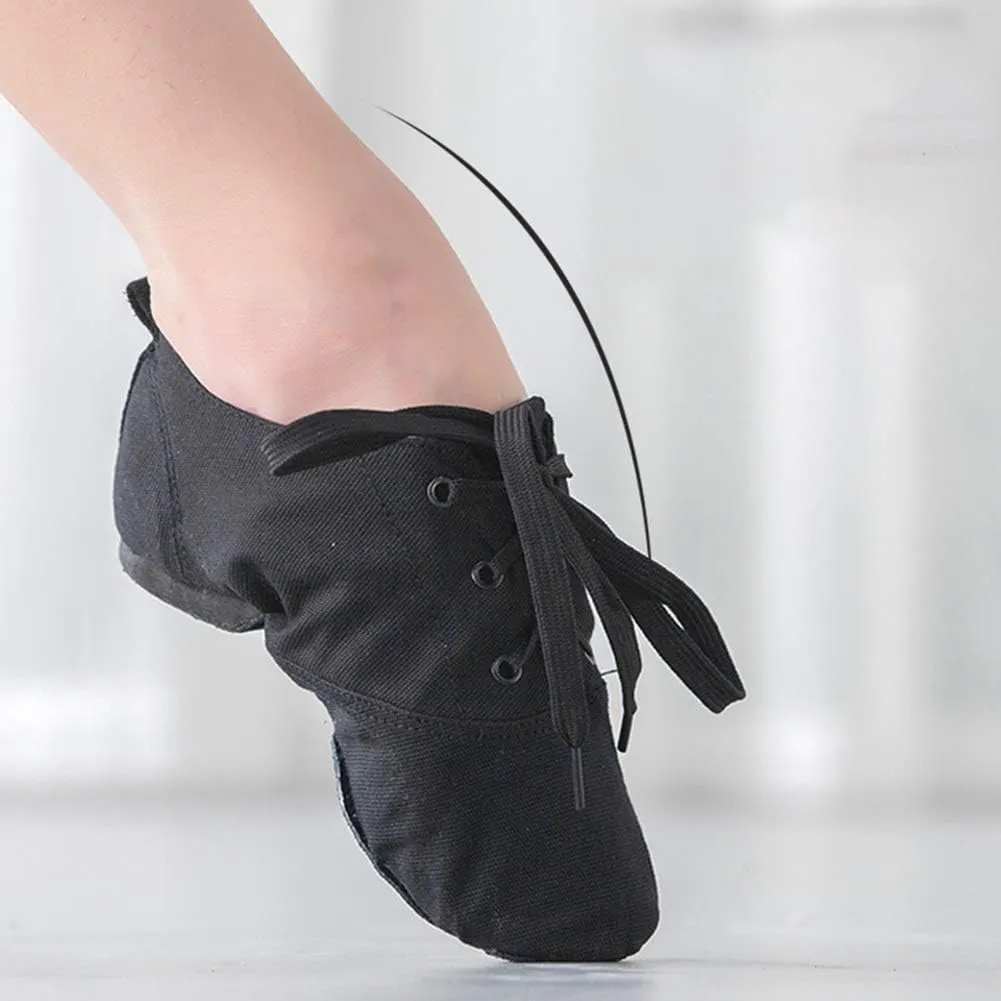 YKXLM Women's Breathable Canvas Jazz Dance Shoes Lady Latin Yoga Ballroom Dance Shoes,Model TJDBFBJS