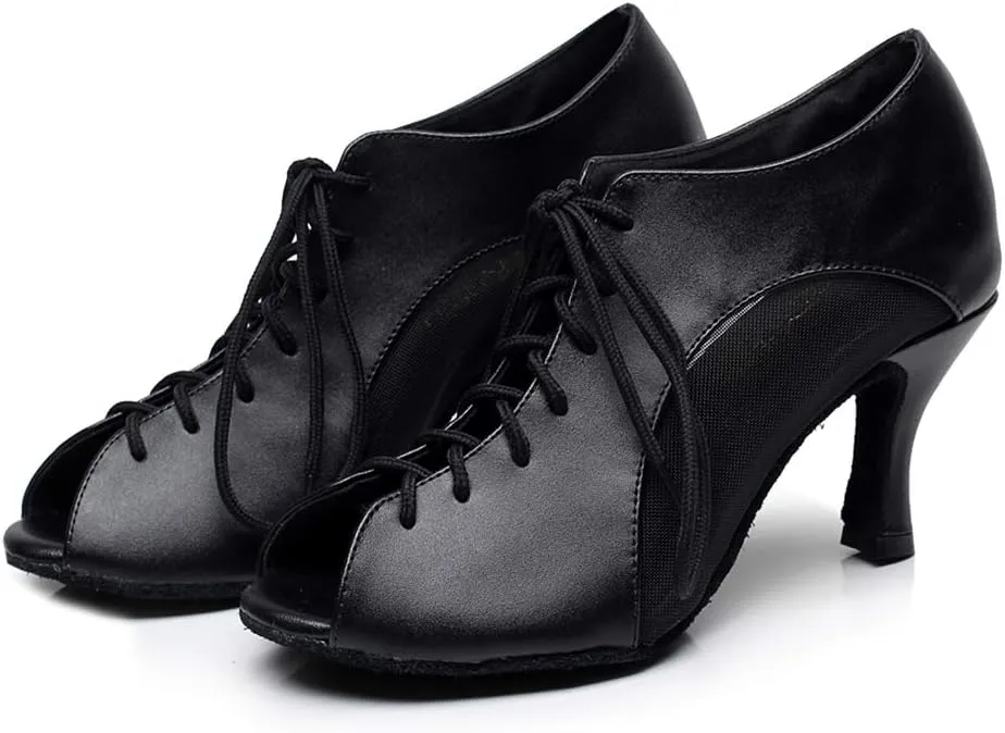YKXLM Women's Latin Dance Shoes, Ballroom Performance Wedding Party Dance Shoes,Model QJW2002