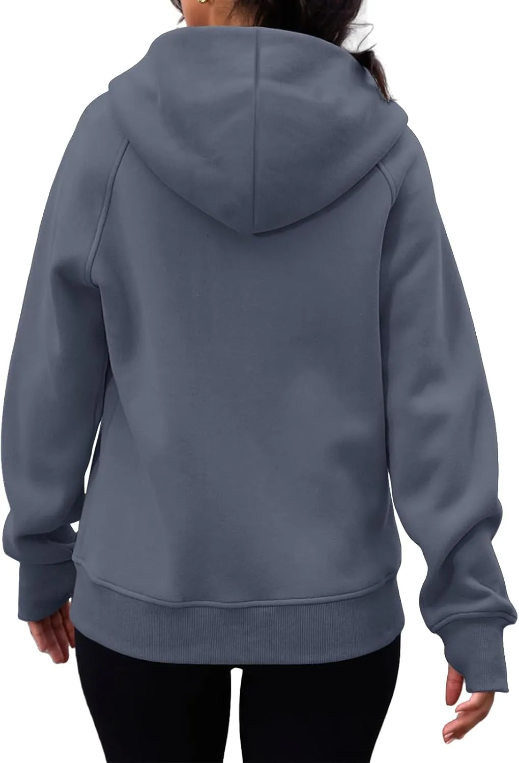 Zip Up Hoodies for Women Lightweigh Oversized Fleece Hoodie Jacket Long Sleeve Hooded Sweatshirt Fall Winter Clothes